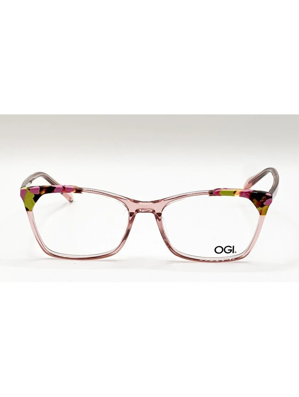 Ogi Beach Bash Pink Peony Rectangle Authentic Eyeglass Frames 51-15-132